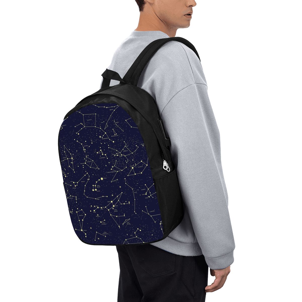 Laptop Bag - حقيبة ظهر للسفر بتصميم السماء الليلية