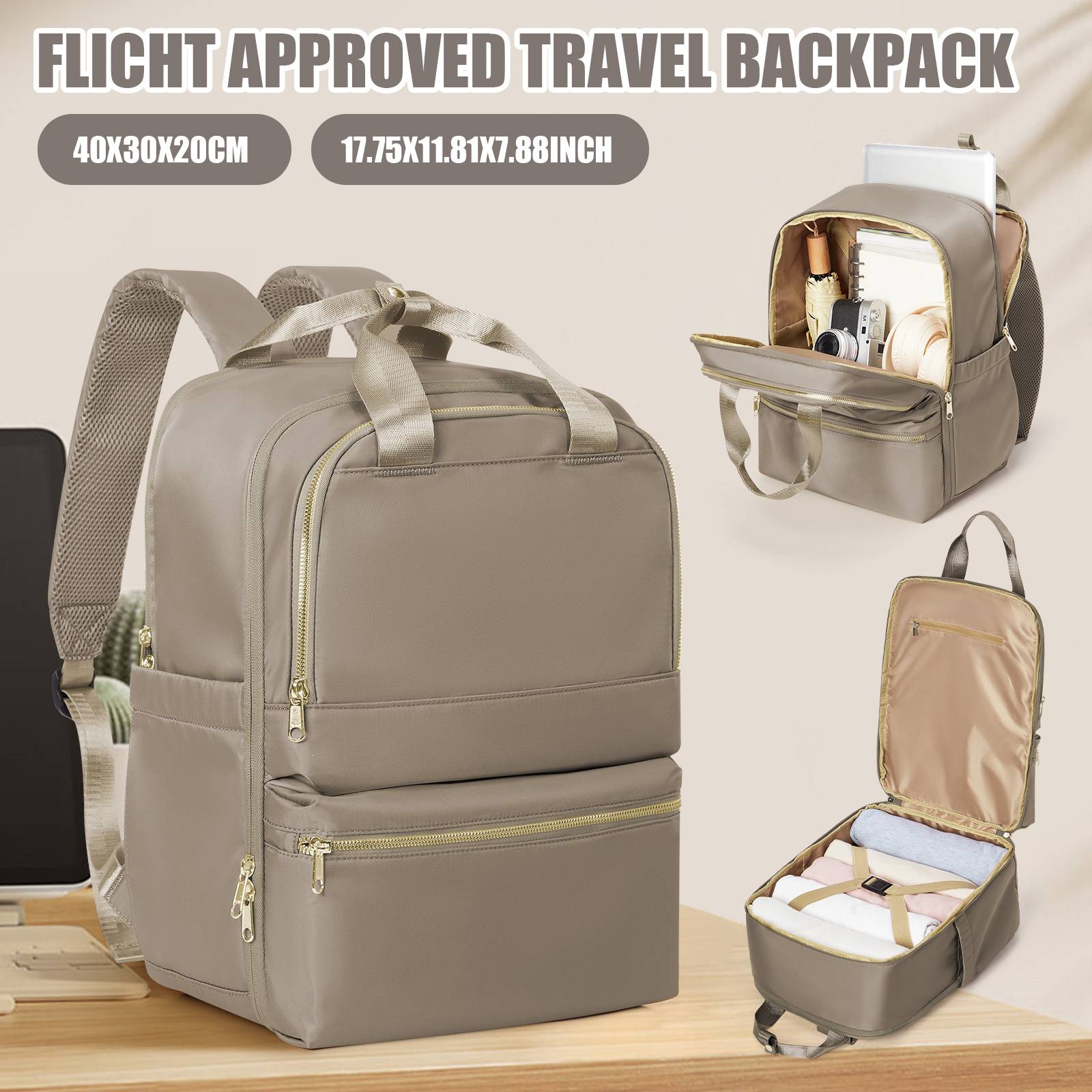 Laptop Original Accessories - Ryanair 40x30x20 حقيبة السفر للنساء، المعلم