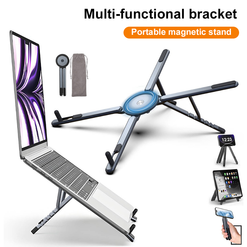 Laptop Stand - حامل هاتف مغناطيسي محمول وعصا سيلفي