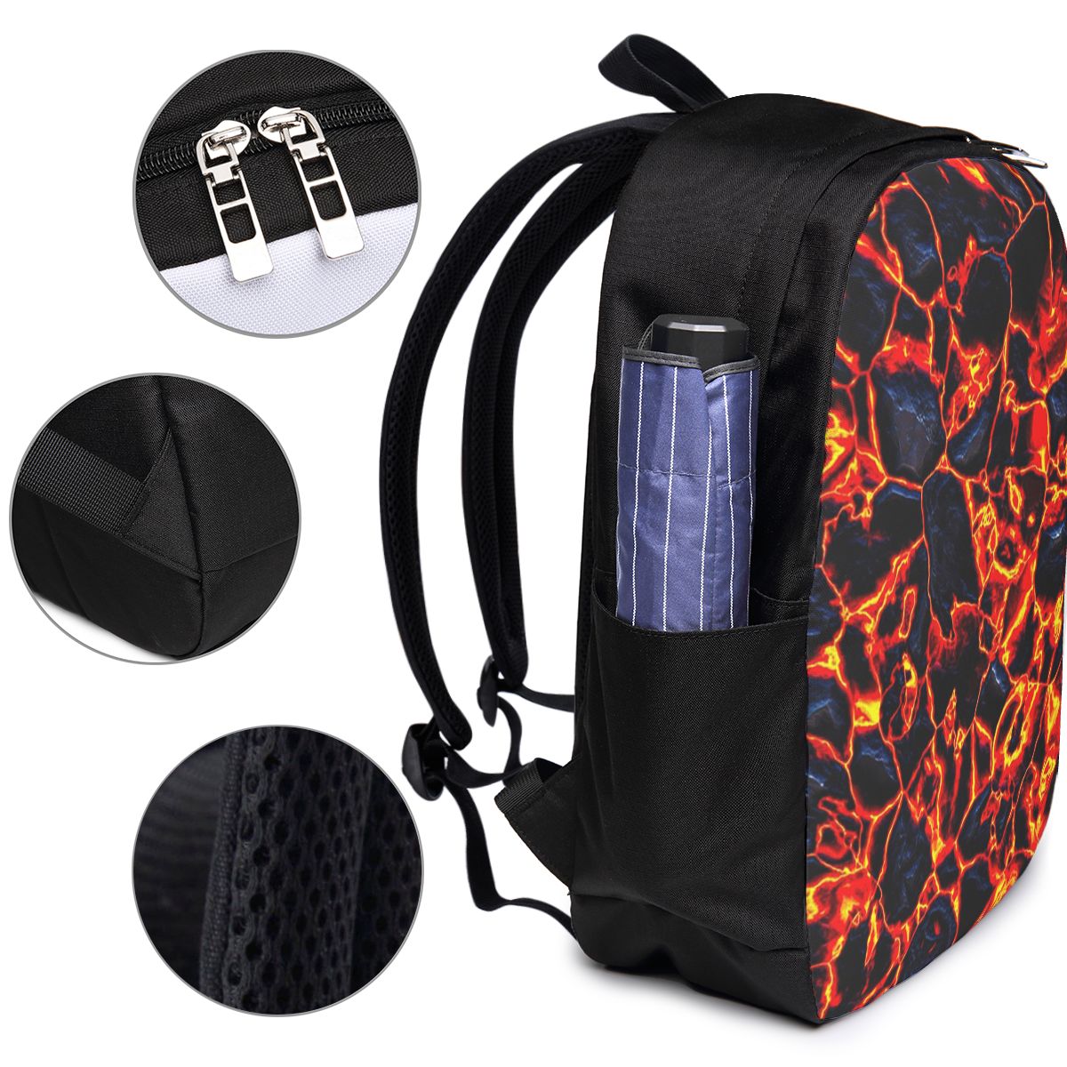 حقيبة ظهر بتصميم بركان الماغما - مراجعة Laptop Bag وسعره