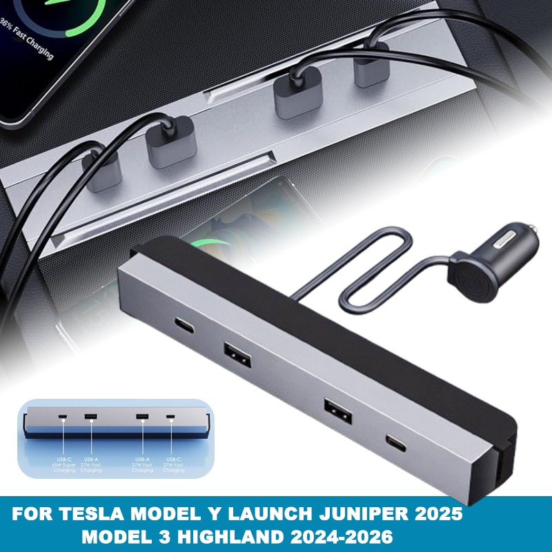 محول كونسول وسطي للسيارة متعدد - مراجعة Usb C Hub وسعره