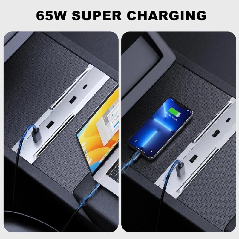 محول كونسول وسطي للسيارة متعدد - مراجعة Usb C Hub وسعره