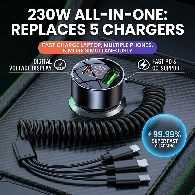 شاحن سيارة متعدد الاستخدامات 3 - مراجعة Laptop Charger وسعره