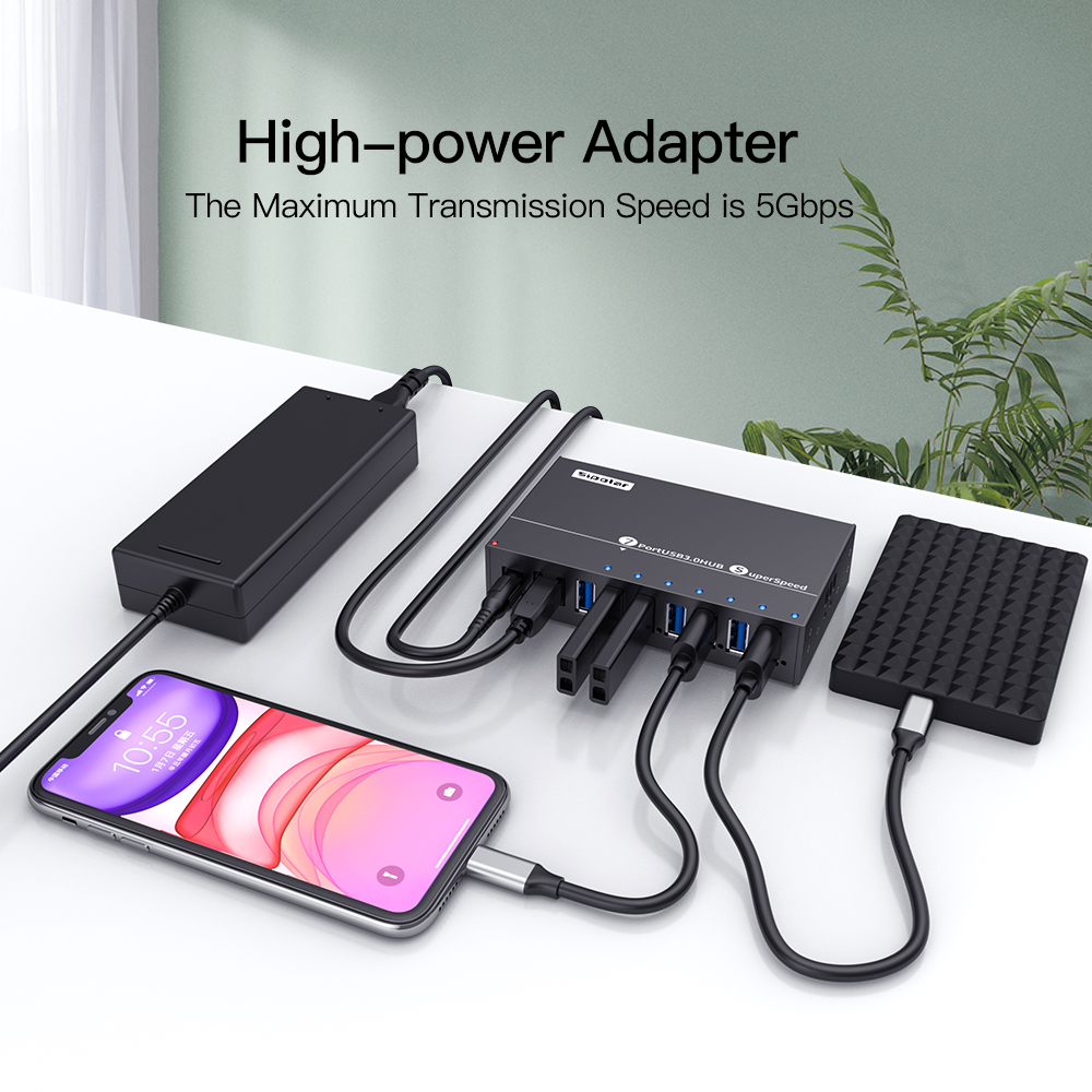A173 موزع USB صناعي معدني بـ 7 - مراجعة Usb Hub وسعره